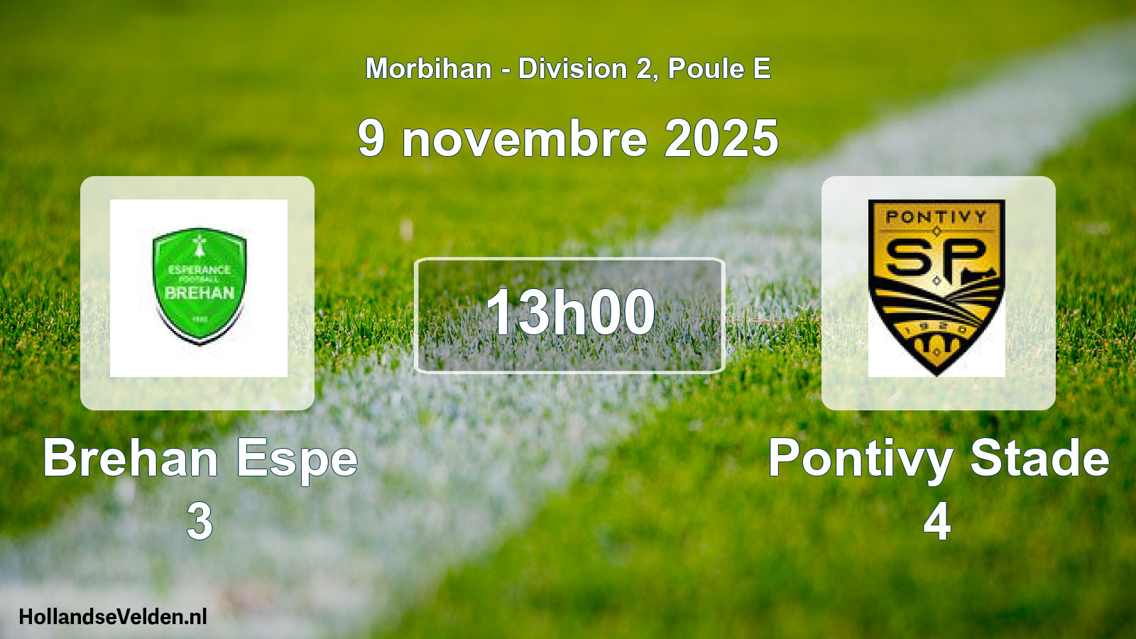 Geplande wedstrijd: Brehan Espe 3 - Pontivy Stade 4 (9 november 2025)