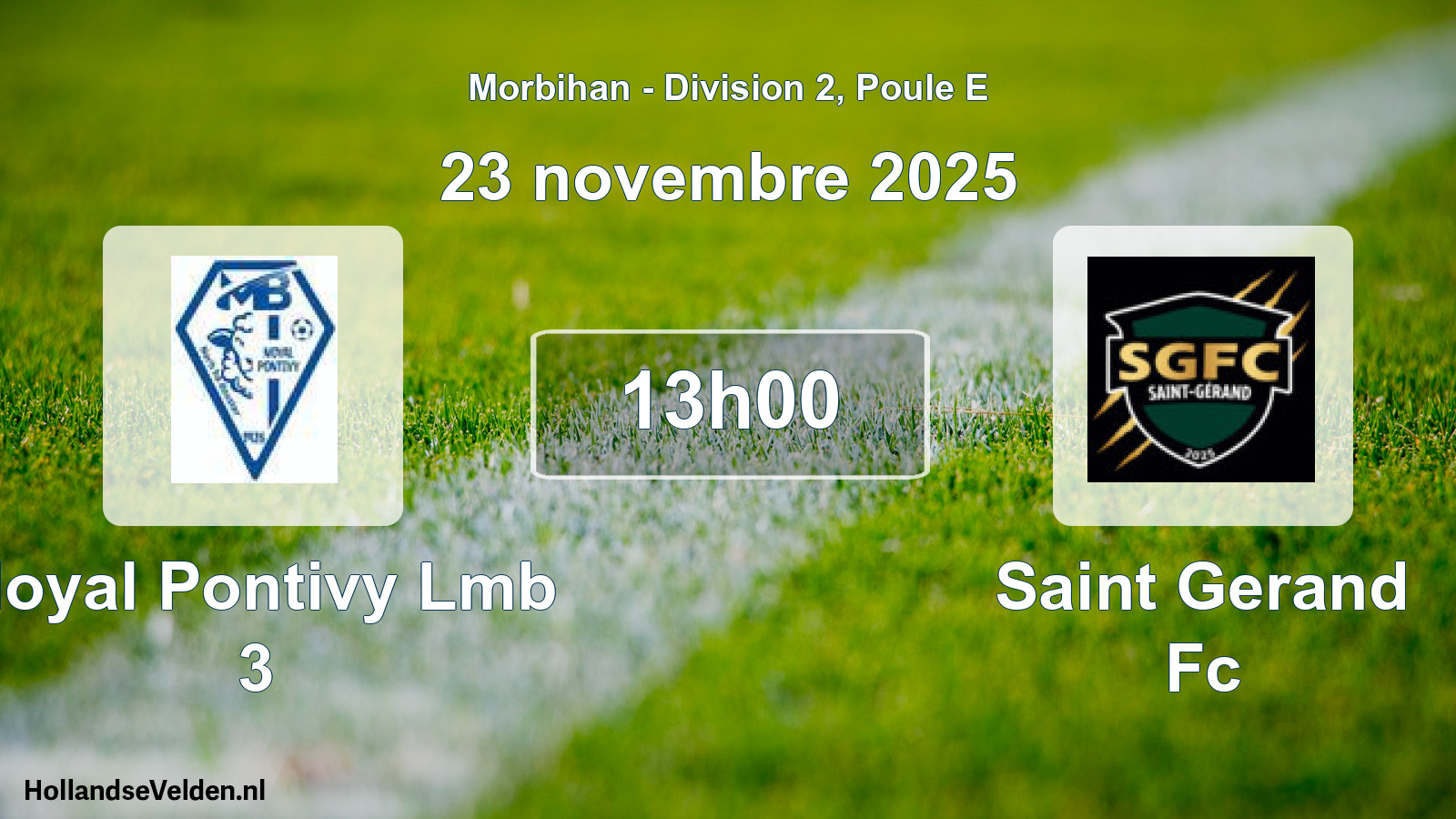Scheduled Match: Noyal Pontivy Lmb 3 - Saint Gerand Fc (23 November 2025)
