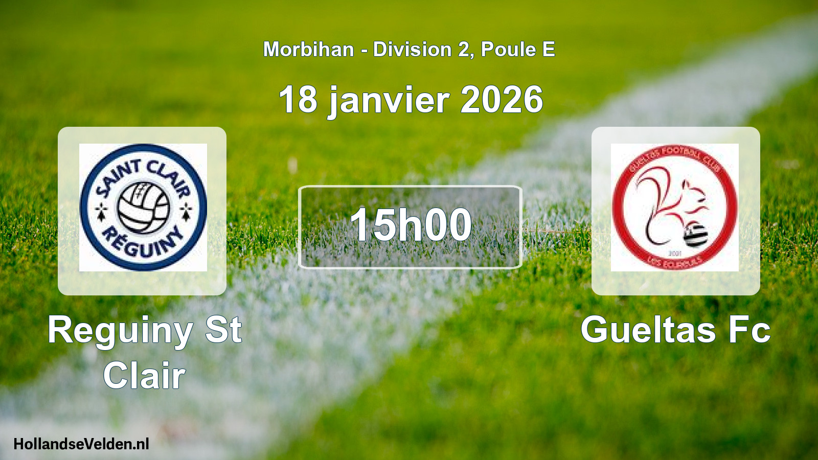 Scheduled Match: Reguiny St Clair - Gueltas Fc (18 January 2026)
