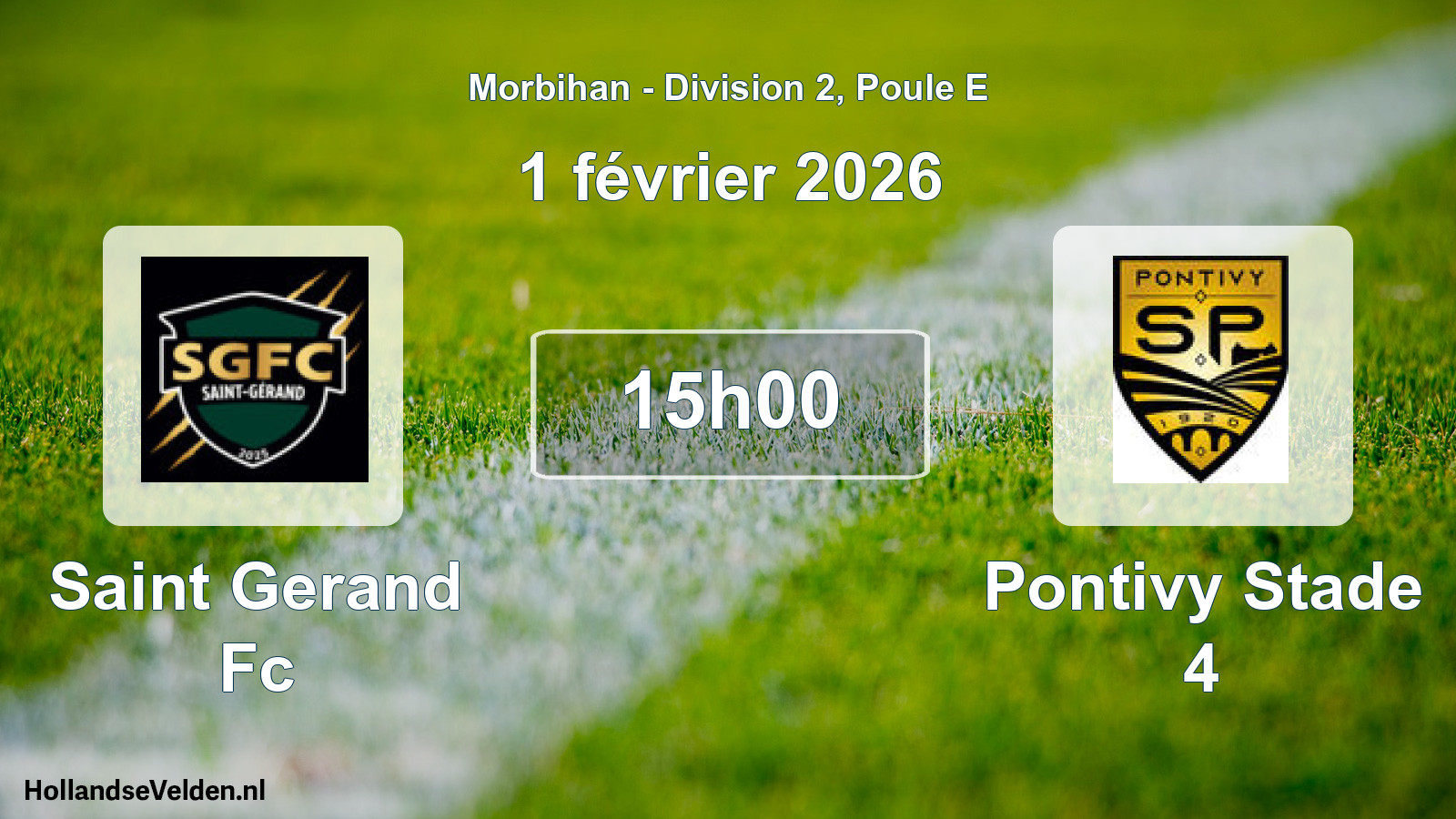 Scheduled Match: Saint Gerand Fc - Pontivy Stade 4 (1 February 2026)