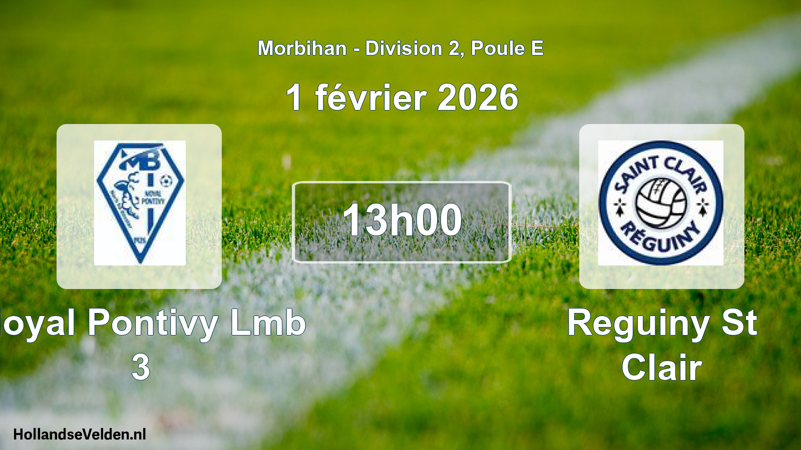 Scheduled Match: Noyal Pontivy Lmb 3 - Reguiny St Clair (1 February 2026)