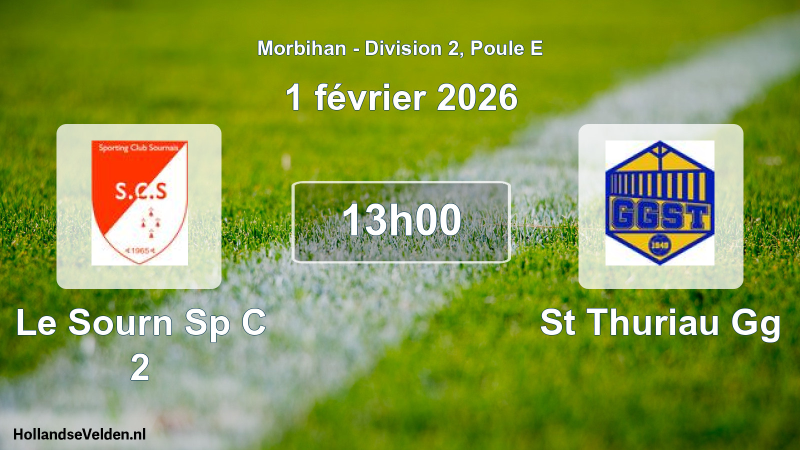 Geplande wedstrijd: Le Sourn Sp C 2 - St Thuriau Gg (1 février 2026)