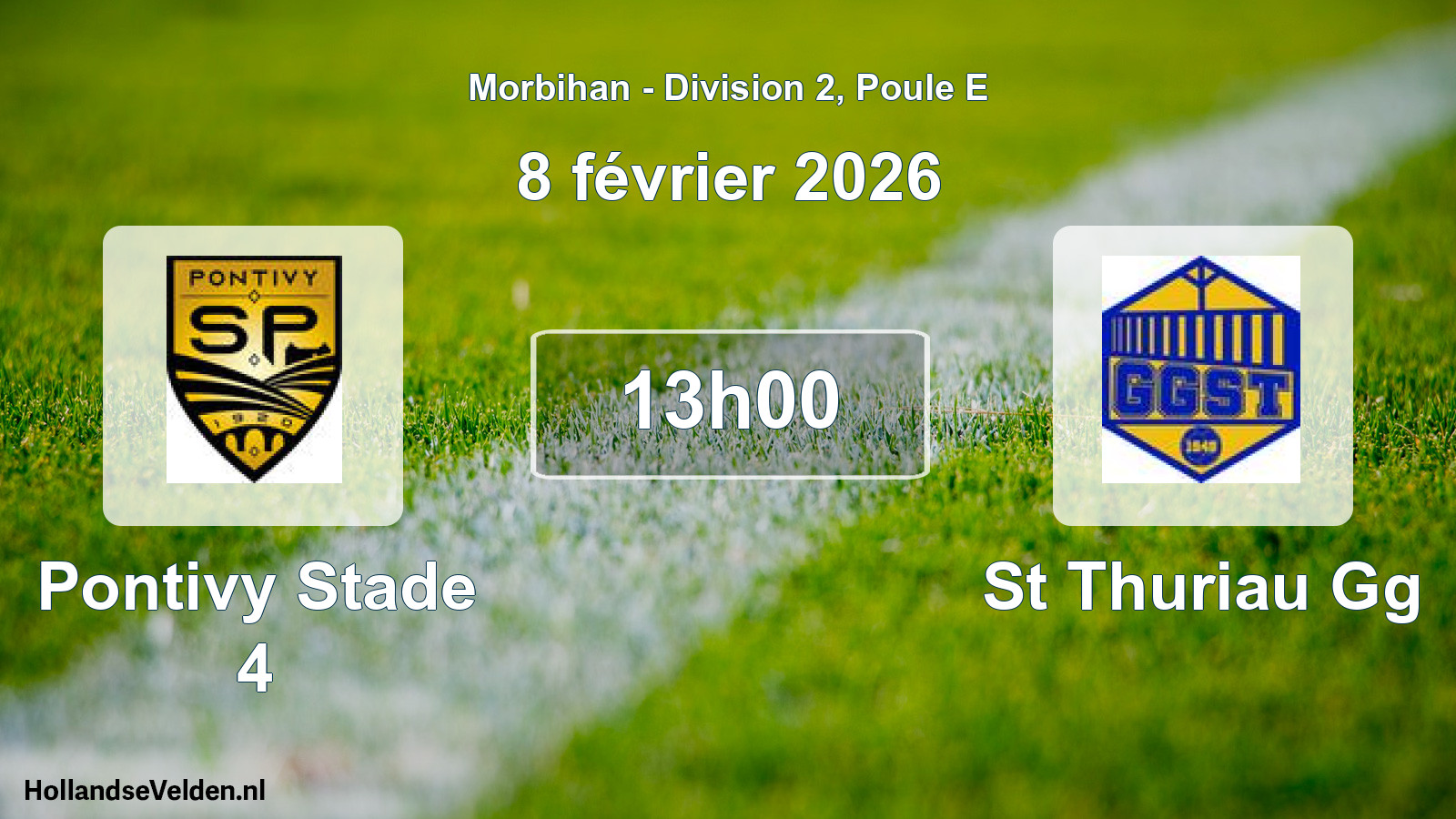 Geplande wedstrijd: Pontivy Stade 4 - St Thuriau Gg (8 février 2026)