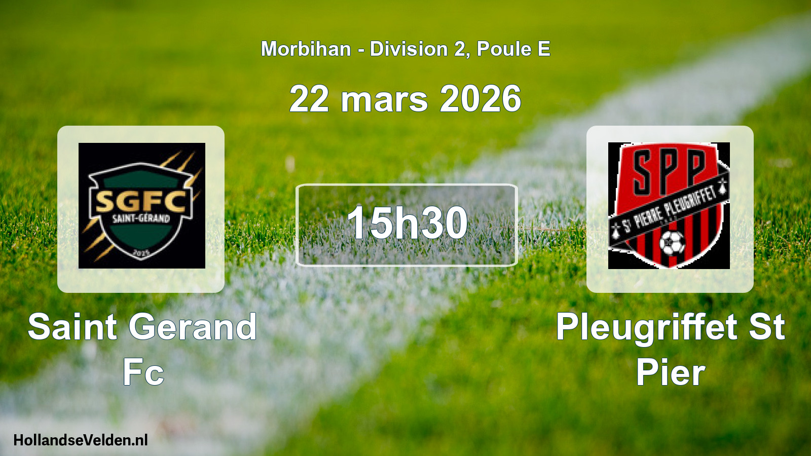 Geplande wedstrijd: Saint Gerand Fc - Pleugriffet St Pier (22 maart 2026)