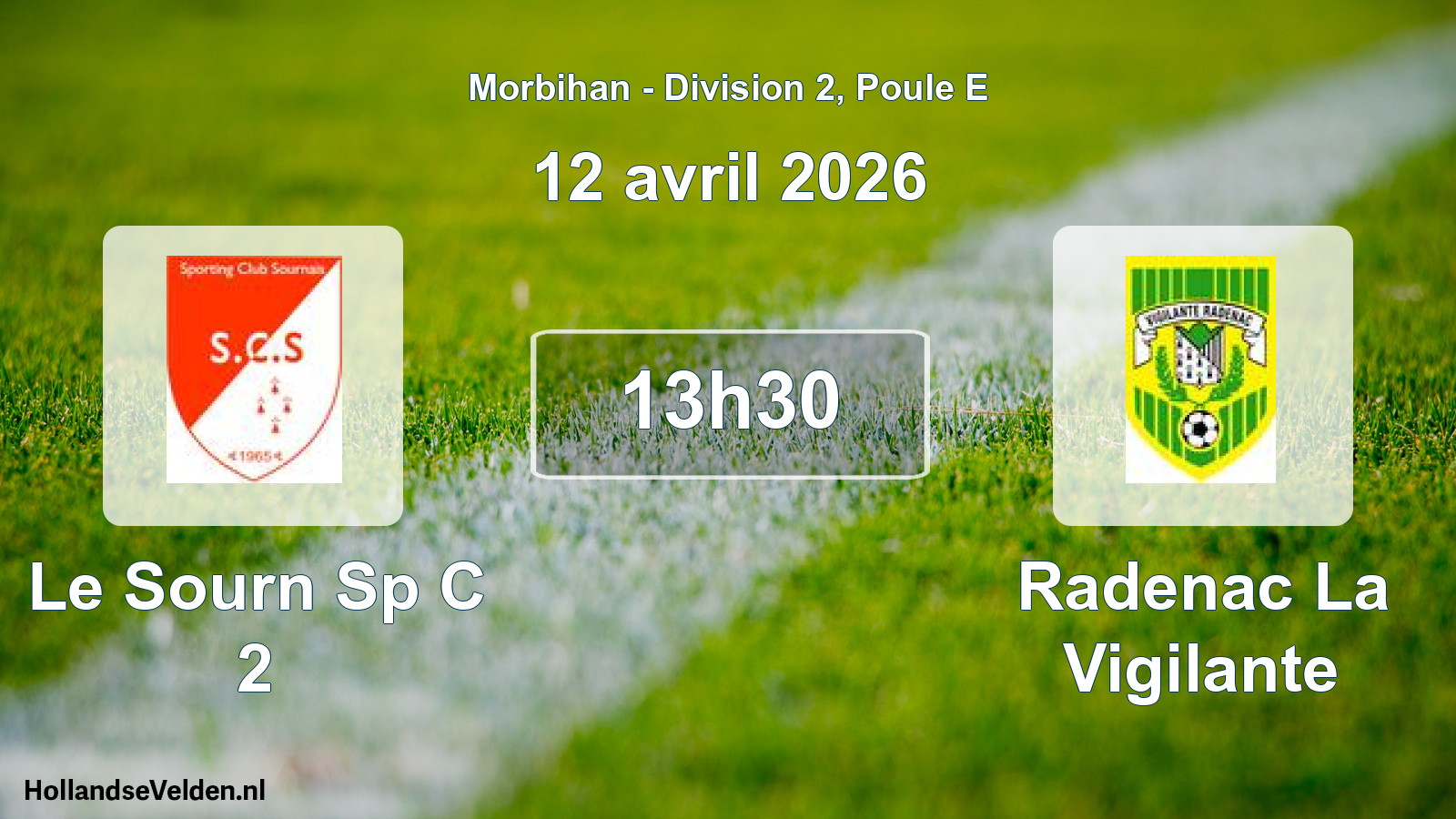 Geplande wedstrijd: Le Sourn Sp C 2 - Radenac La Vigilante (12 avril 2026)