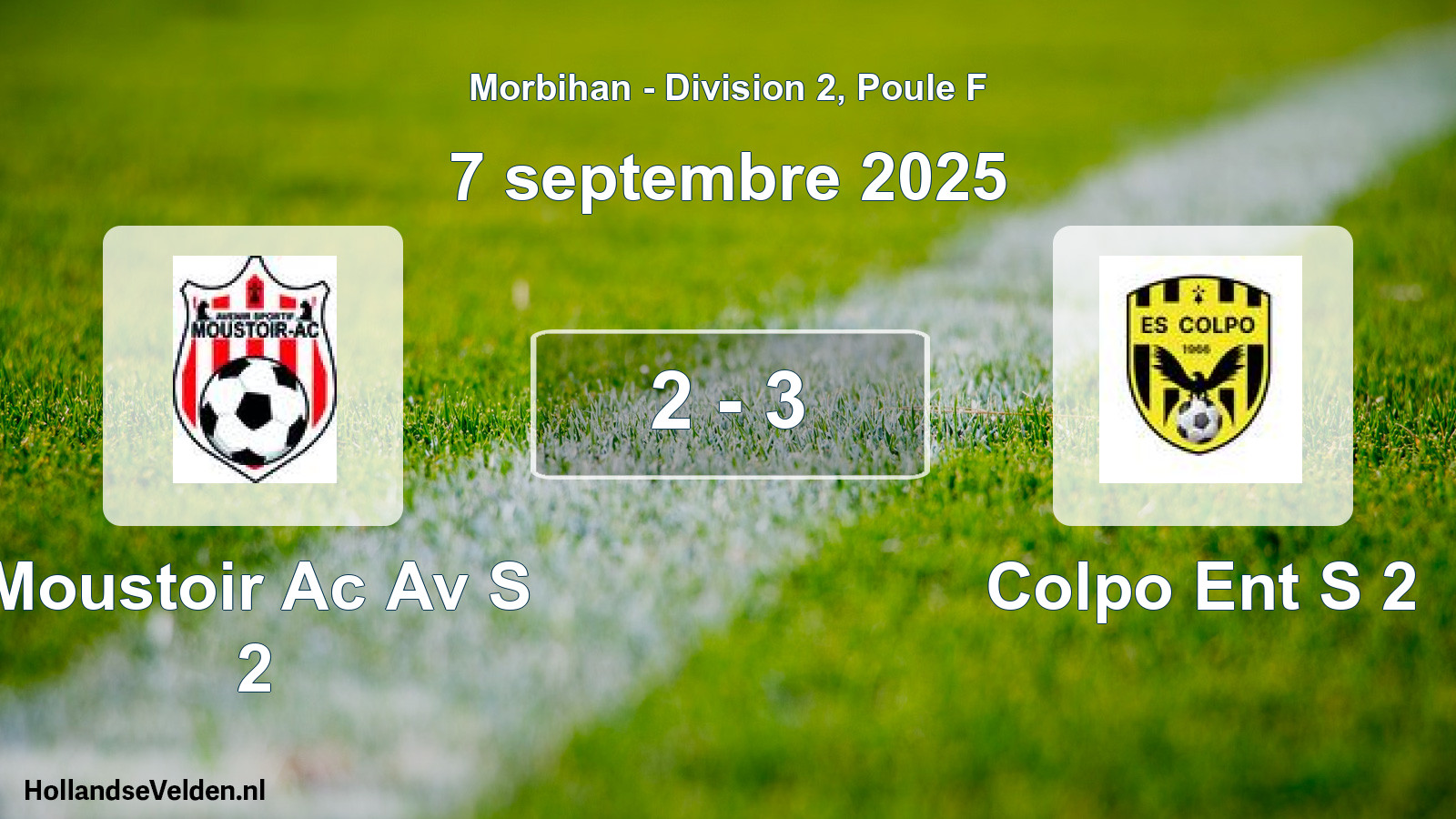 Total number of matches played: Moustoir Ac Av S 2 - Colpo Ent S 2 2 - 3 (7 September 2025)