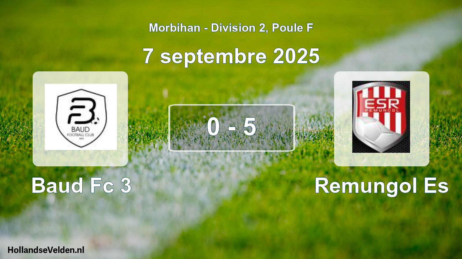 Total number of matches played: Baud Fc 3 - Remungol Es 0 - 5 (7 September 2025)