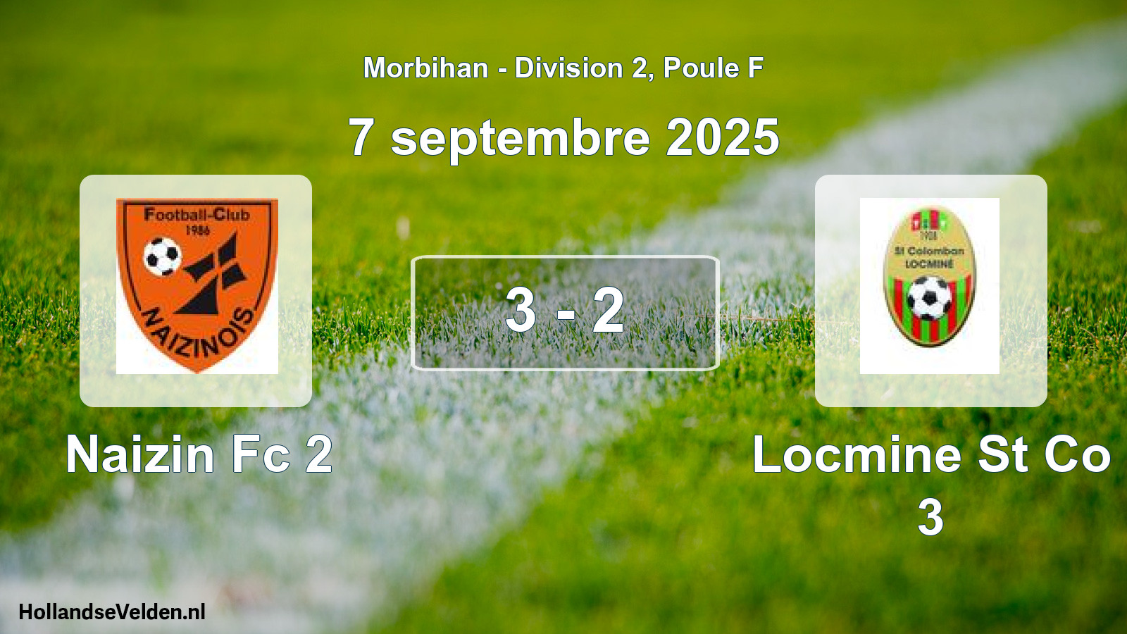 Total number of matches played: Naizin Fc 2 - Locmine St Co 3 3 - 2 (7 September 2025)