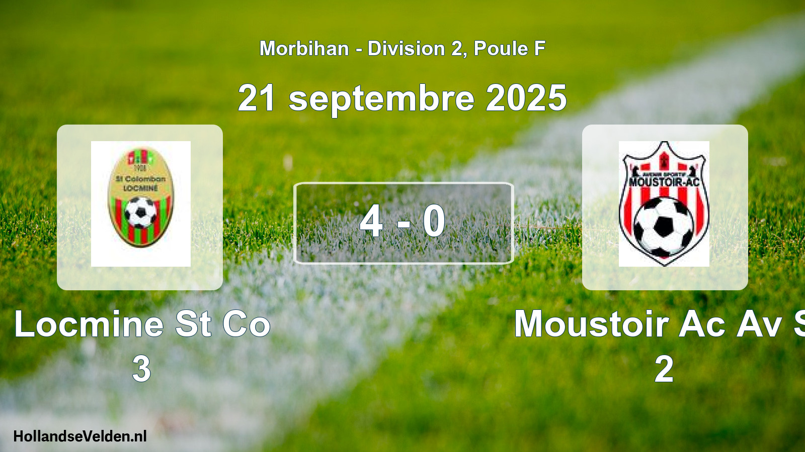 Total number of matches played: Locmine St Co 3 - Moustoir Ac Av S 2 4 - 0 (21 September 2025)