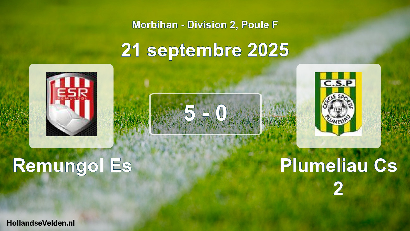 Total number of matches played: Remungol Es - Plumeliau Cs 2 5 - 0 (21 September 2025)