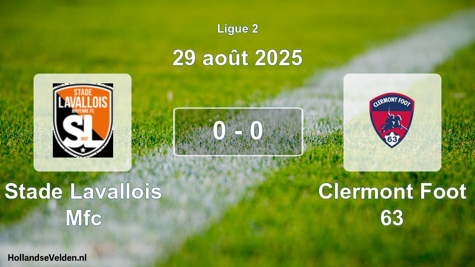 Gespeelde wedstrijd: Stade Lavallois Mfc - Clermont Foot 63 0 - 0 (29 augustus 2025)