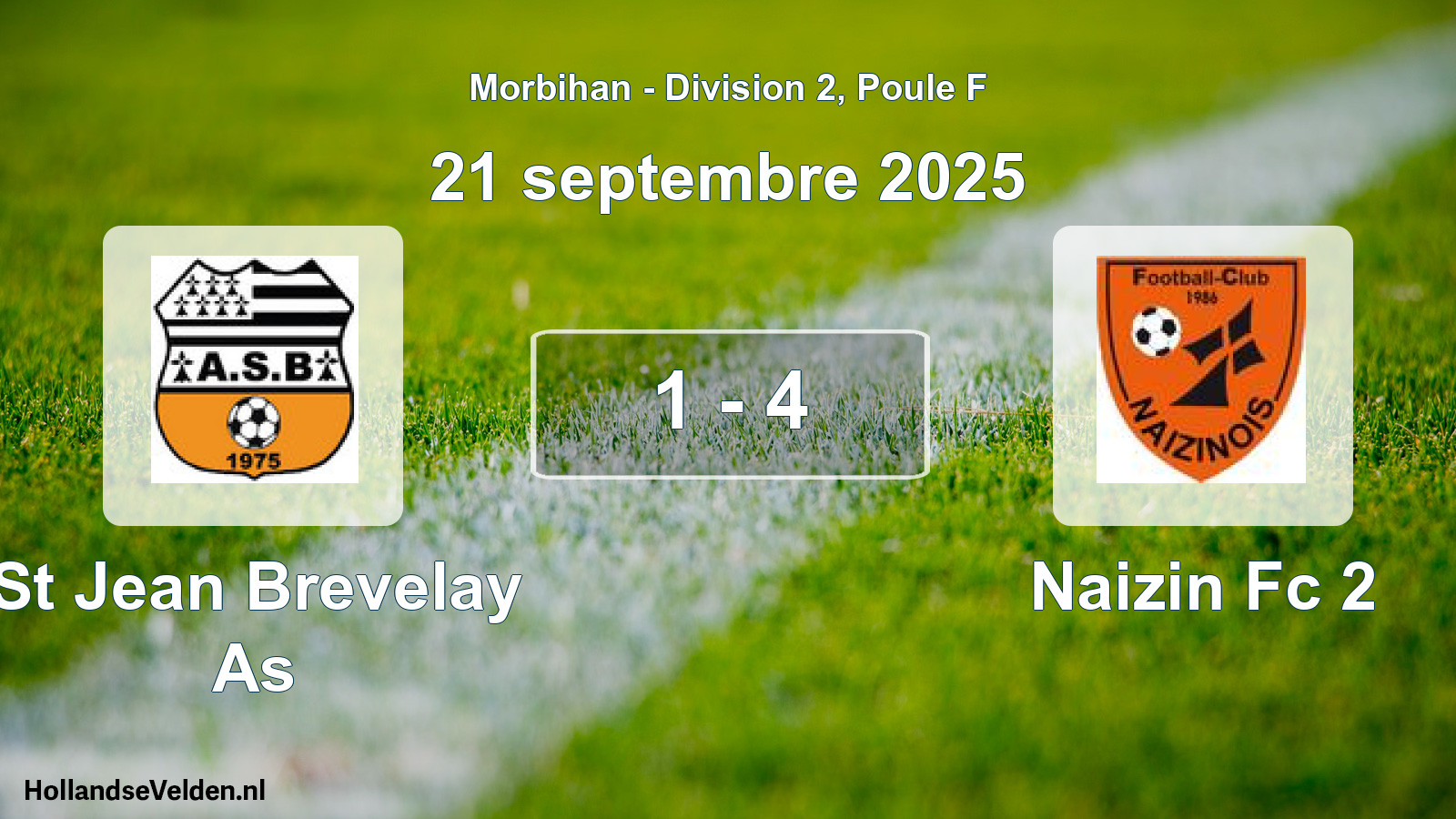 Total number of matches played: St Jean Brevelay As - Naizin Fc 2 1 - 4 (21 September 2025)