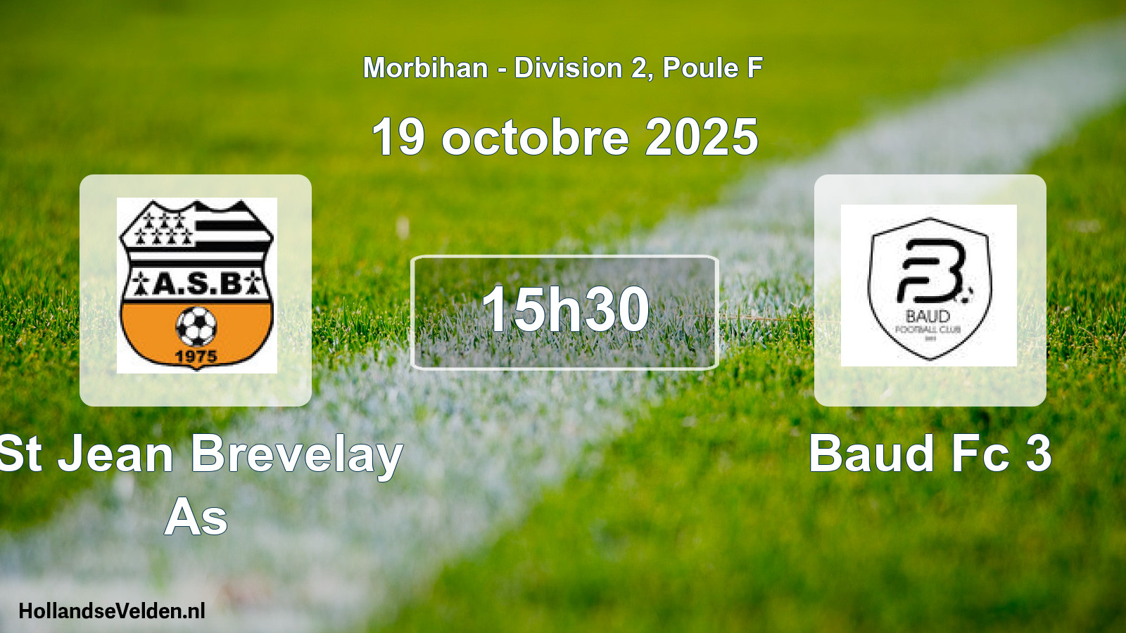 Geplande wedstrijd: St Jean Brevelay As - Baud Fc 3 (19 oktober 2025)