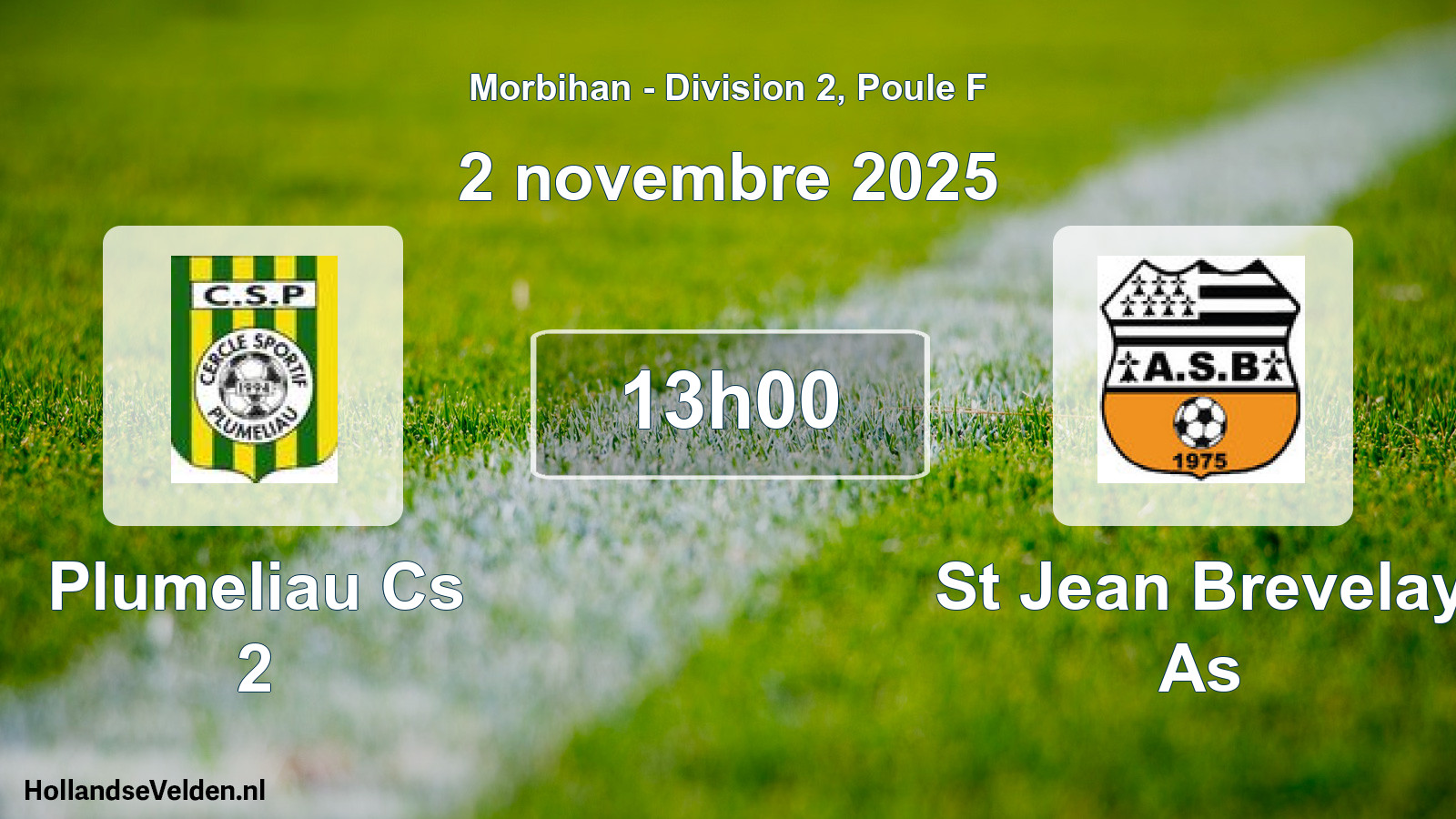 Scheduled Match: Plumeliau Cs 2 - St Jean Brevelay As (2 November 2025)