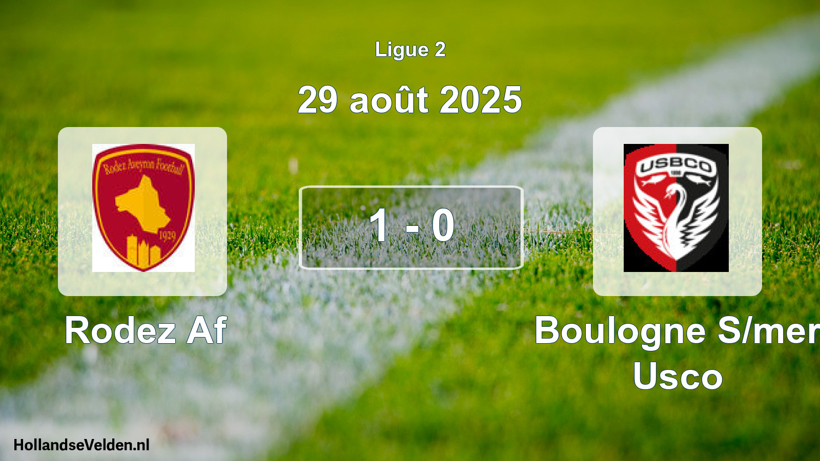 Total number of matches played: Rodez Af - Boulogne S/mer Usco 1 - 0 (29 August 2025)