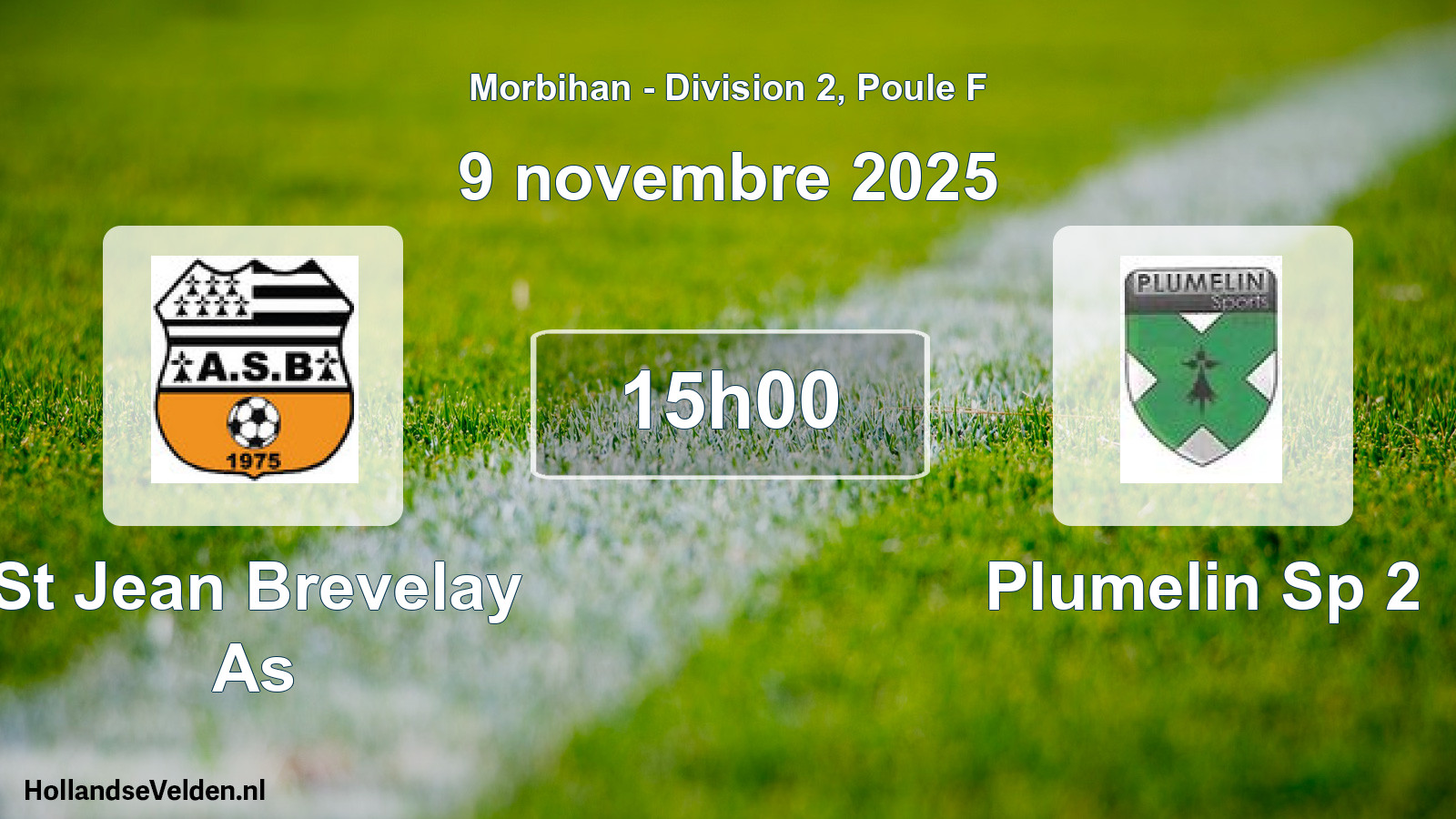 Scheduled Match: St Jean Brevelay As - Plumelin Sp 2 (9 November 2025)
