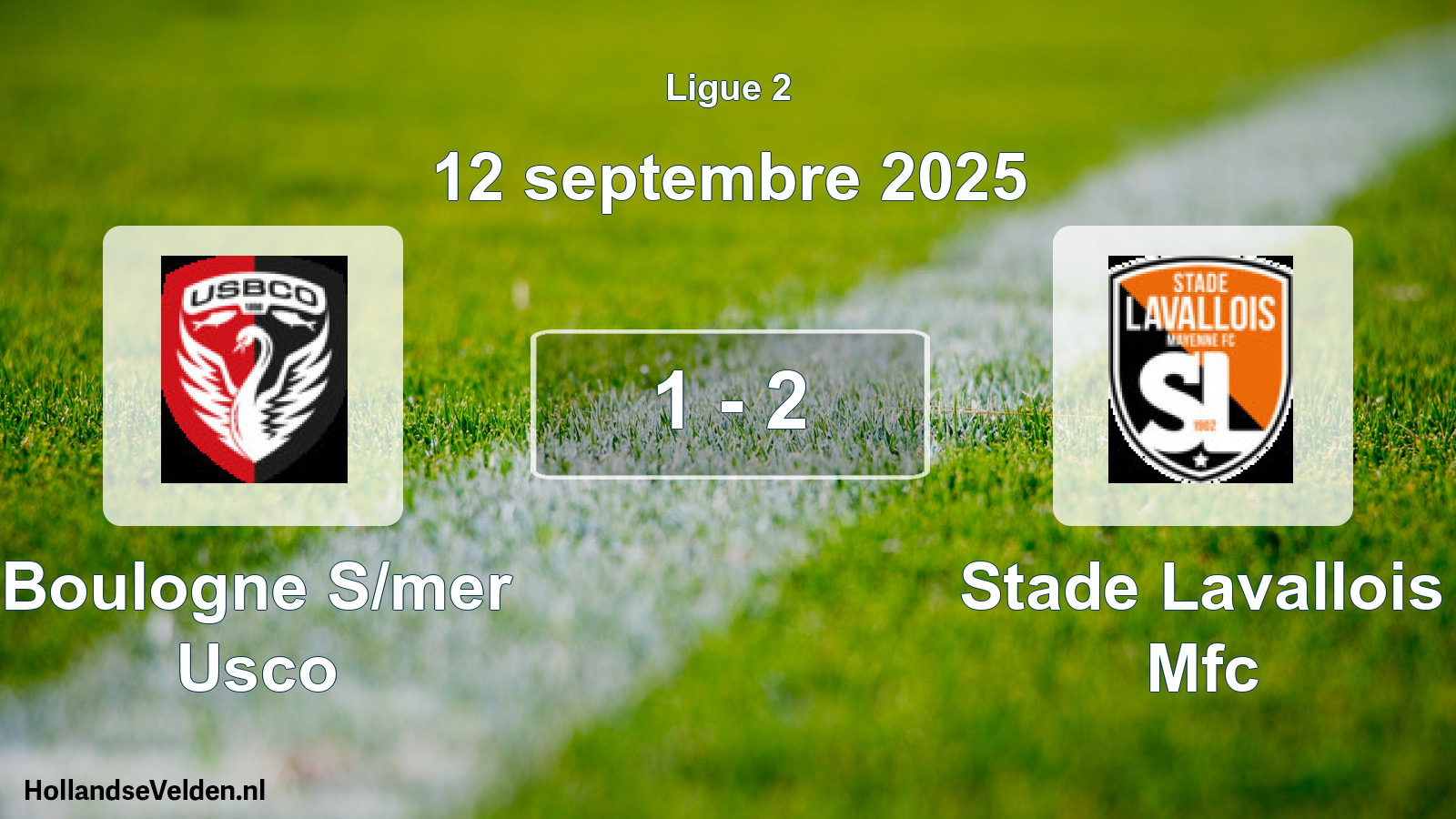 Gespeelde wedstrijd: Boulogne S/mer Usco - Stade Lavallois Mfc 1 - 2 (12 september 2025)