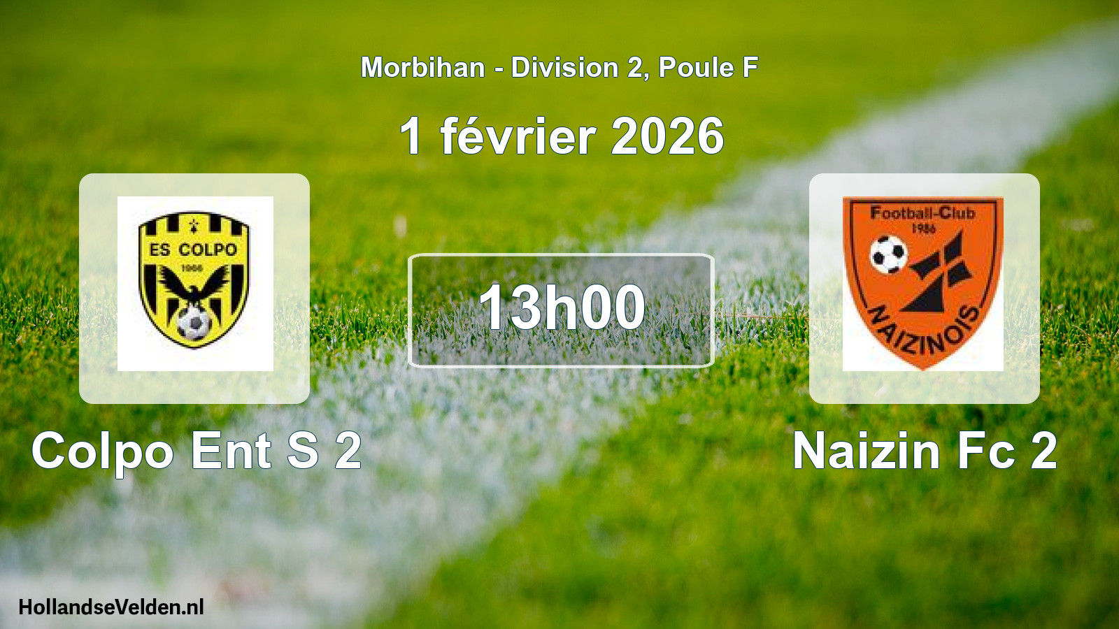 Scheduled Match: Colpo Ent S 2 - Naizin Fc 2 (1 February 2026)