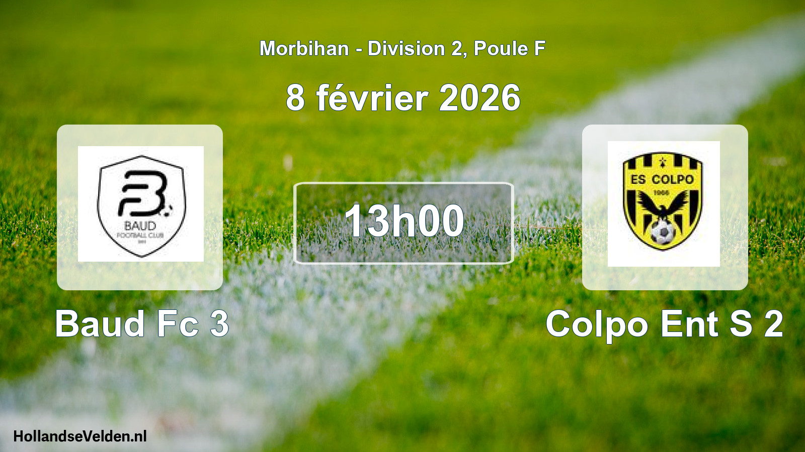 Scheduled Match: Baud Fc 3 - Colpo Ent S 2 (8 February 2026)