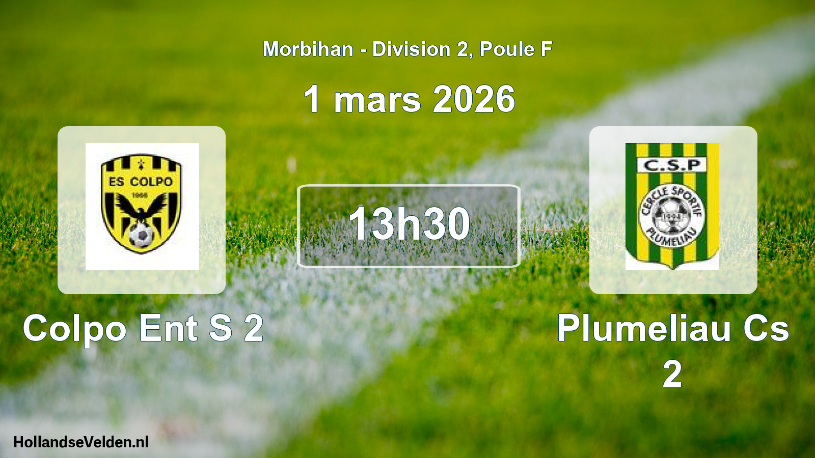 Geplande wedstrijd: Colpo Ent S 2 - Plumeliau Cs 2 (1 mars 2026)