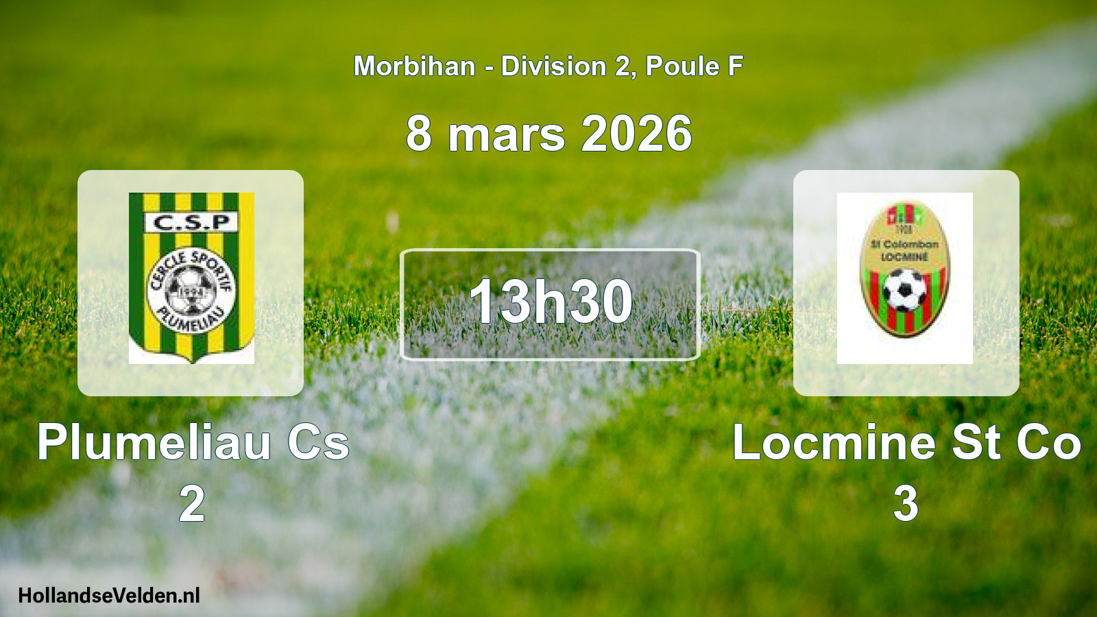 Scheduled Match: Plumeliau Cs 2 - Locmine St Co 3 (8 March 2026)