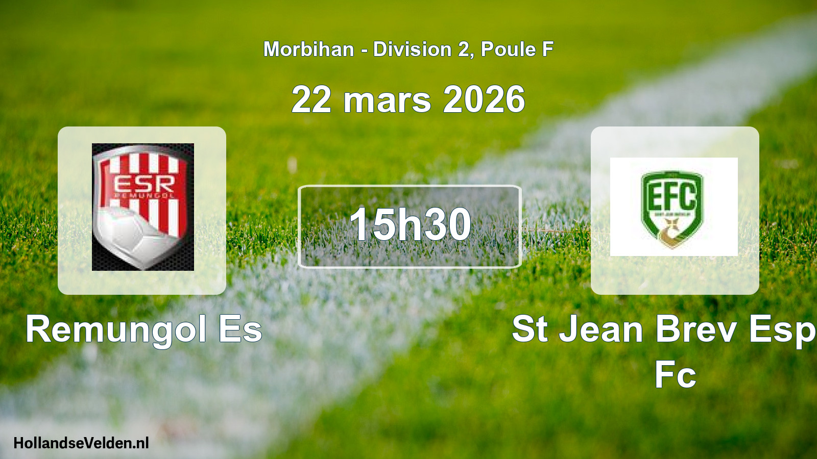 Scheduled Match: Remungol Es - St Jean Brev Espe Fc (22 March 2026)