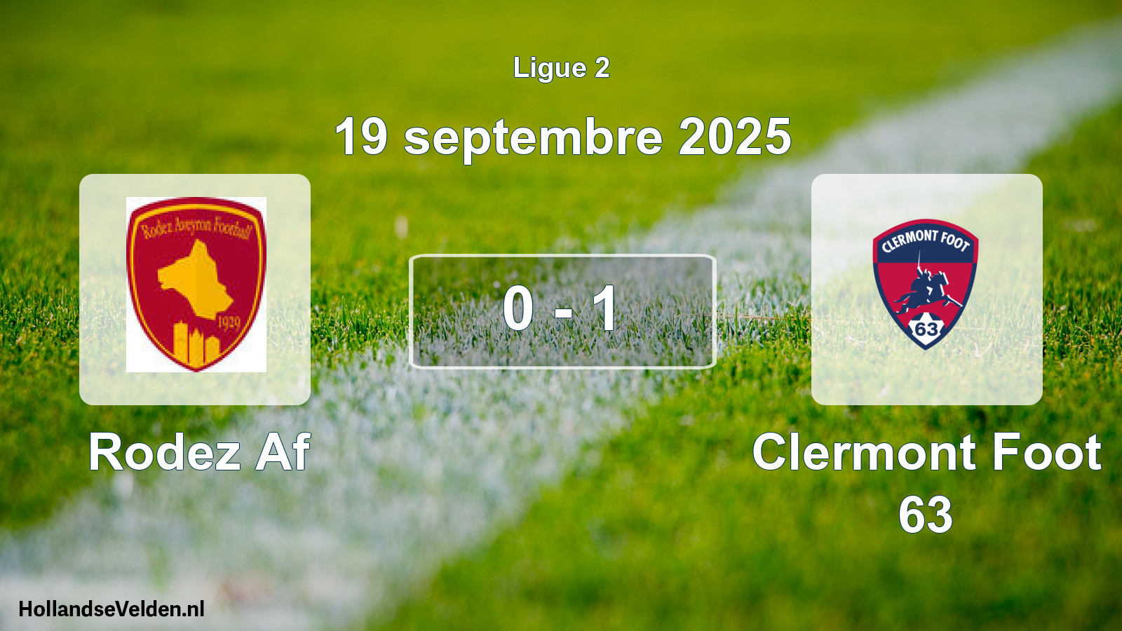 Gespeelde wedstrijd: Rodez Af - Clermont Foot 63 0 - 1 (19 septembre 2025)