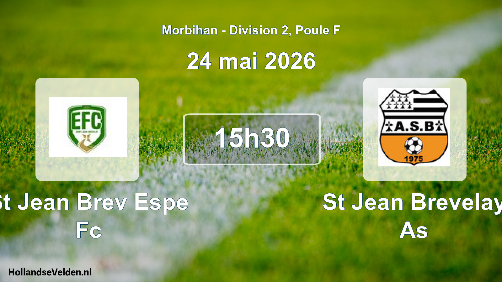 Scheduled Match: St Jean Brev Espe Fc - St Jean Brevelay As (24 May 2026)