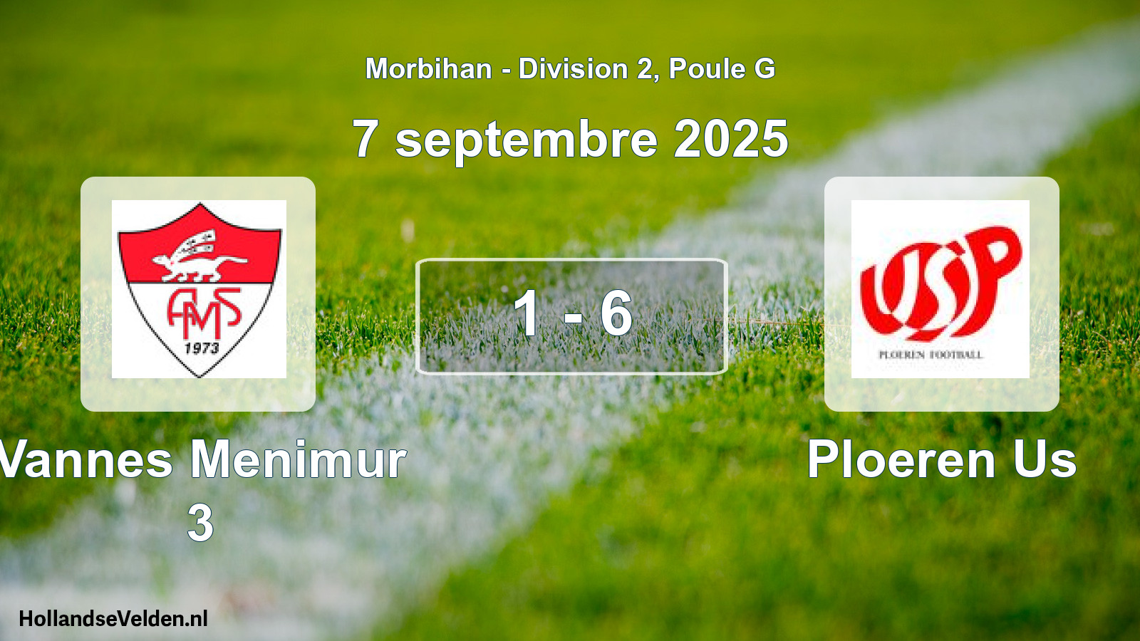Total number of matches played: Vannes Menimur 3 - Ploeren Us 1 - 6 (7 September 2025)