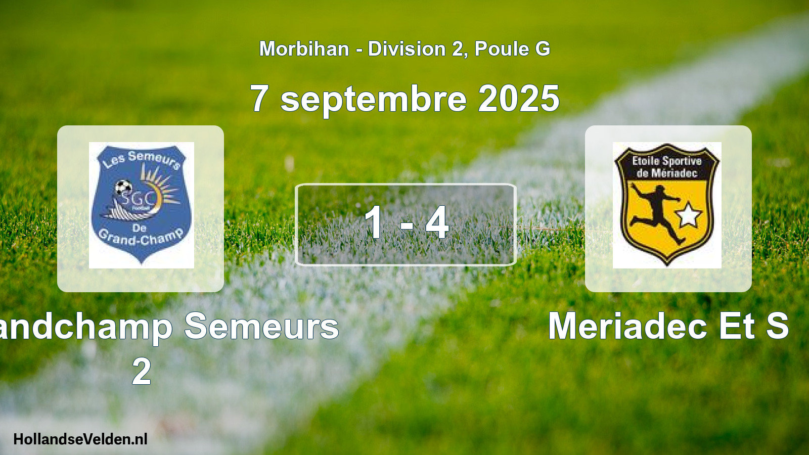 Total number of matches played: Grandchamp Semeurs 2 - Meriadec Et S 1 - 4 (7 September 2025)