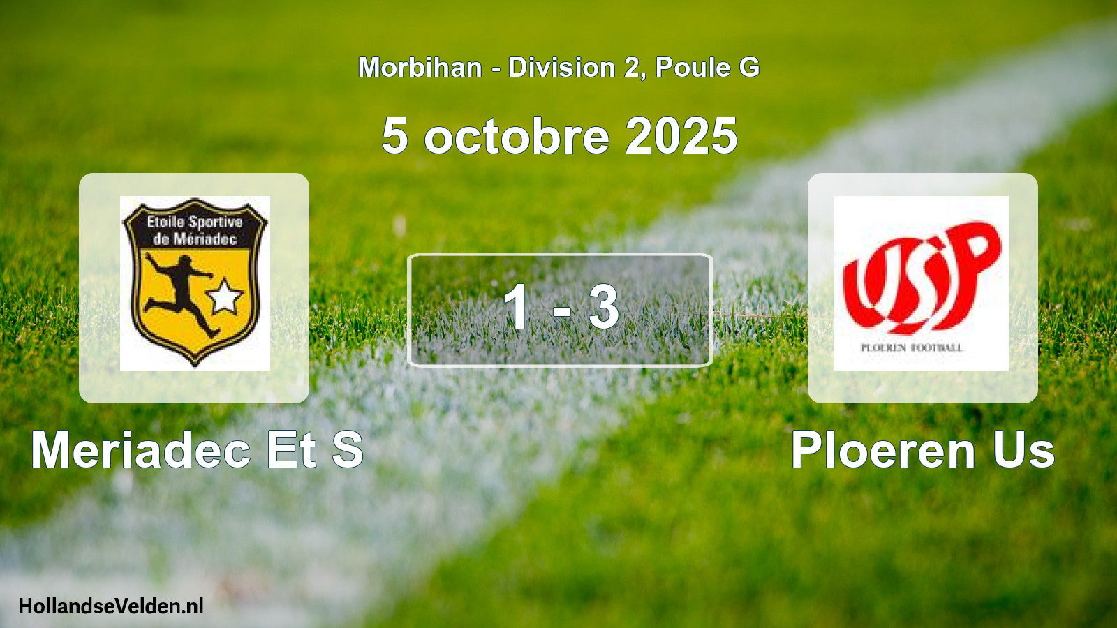 Gespeelde wedstrijd: Meriadec Et S - Ploeren Us 1 - 3 (5 oktober 2025)
