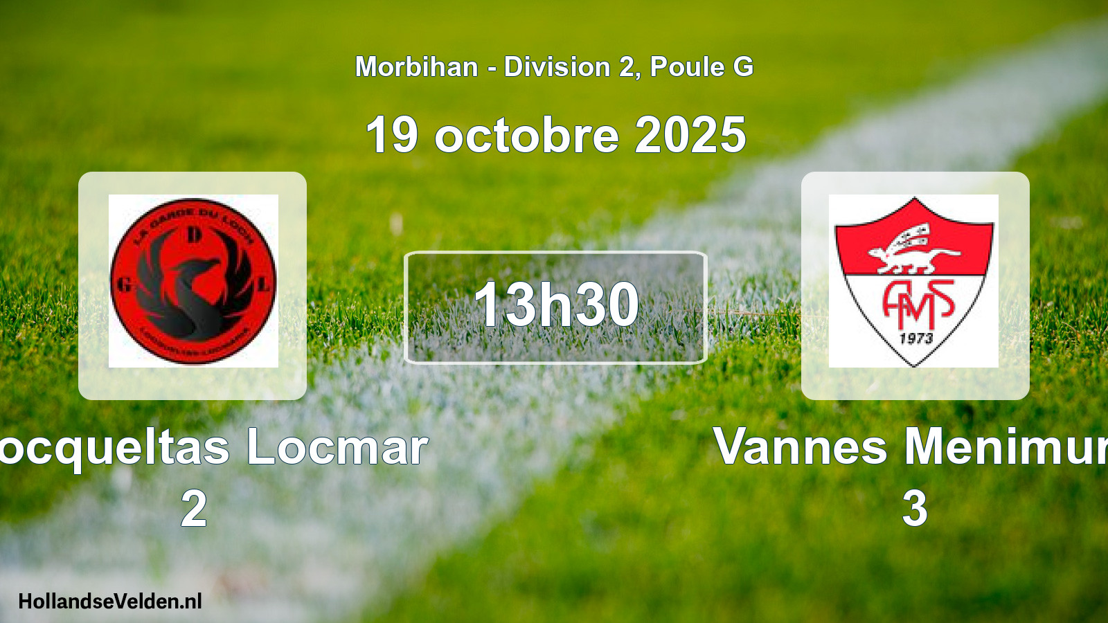 Scheduled Match: Locqueltas Locmar 2 - Vannes Menimur 3 (19 October 2025)