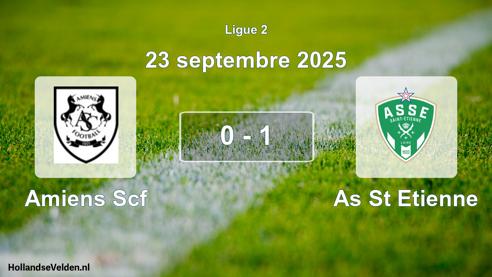 Gespeelde wedstrijd: Amiens Scf - As St Etienne 0 - 1 (23 september 2025)