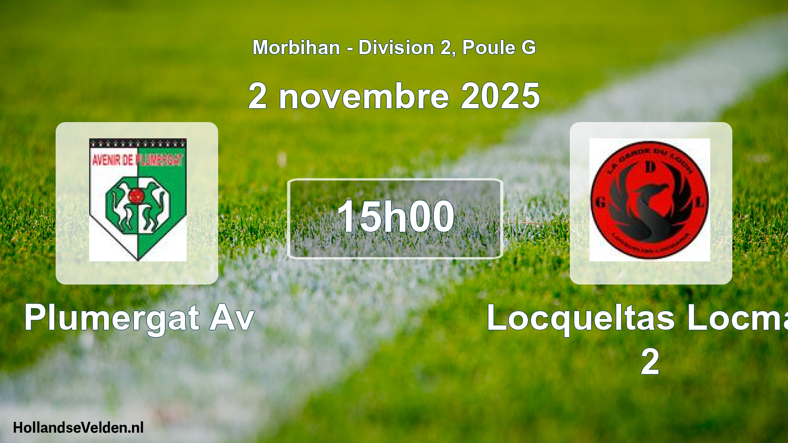 Scheduled Match: Plumergat Av - Locqueltas Locmar 2 (2 November 2025)