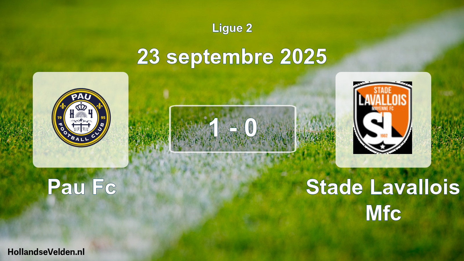 Total number of matches played: Pau Fc - Stade Lavallois Mfc 1 - 0 (23 September 2025)
