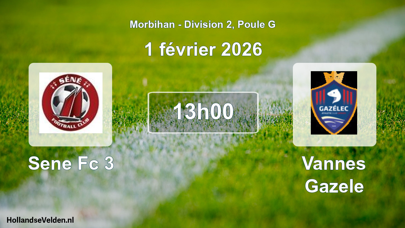 Scheduled Match: Sene Fc 3 - Vannes Gazele (1 February 2026)