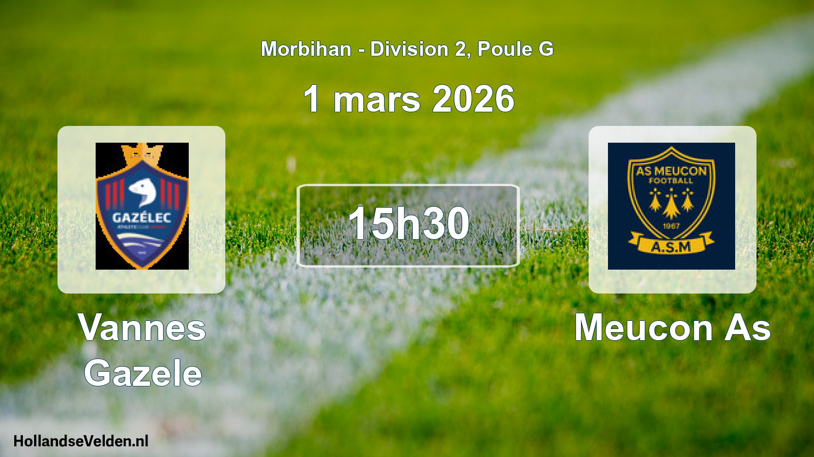 Scheduled Match: Vannes Gazele - Meucon As (1 March 2026)