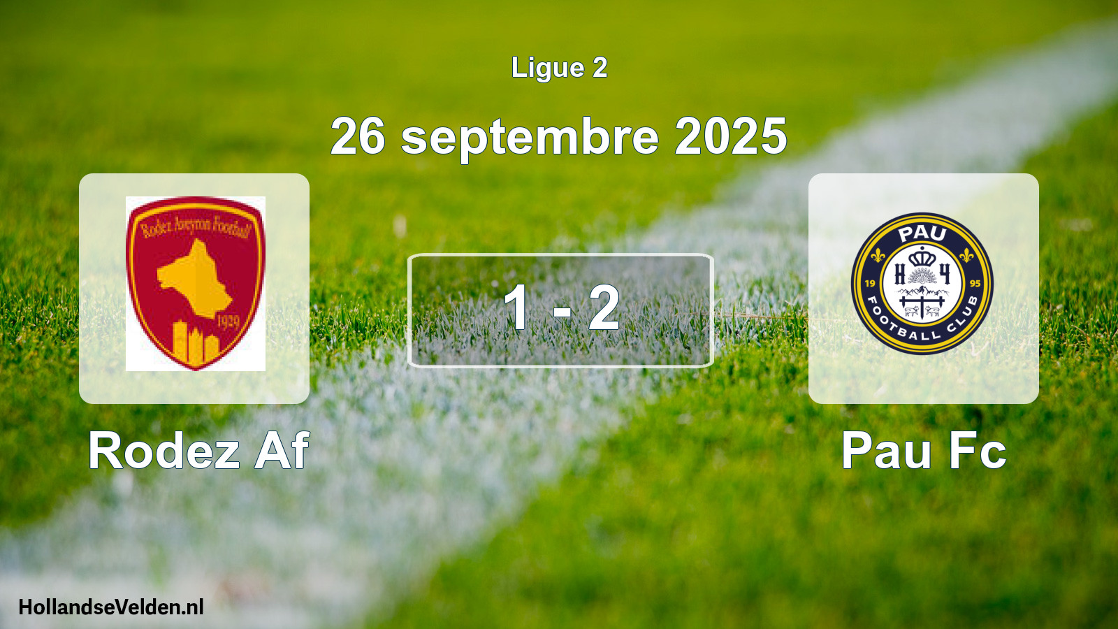 Gespeelde wedstrijd: Rodez Af - Pau Fc 1 - 2 (26 september 2025)