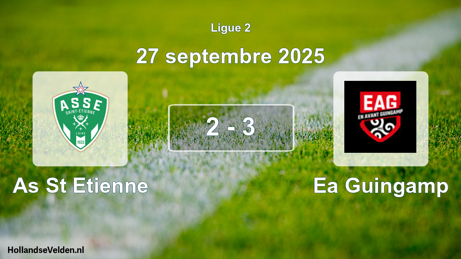 Total number of matches played: As St Etienne - Ea Guingamp 2 - 3 (27 September 2025)