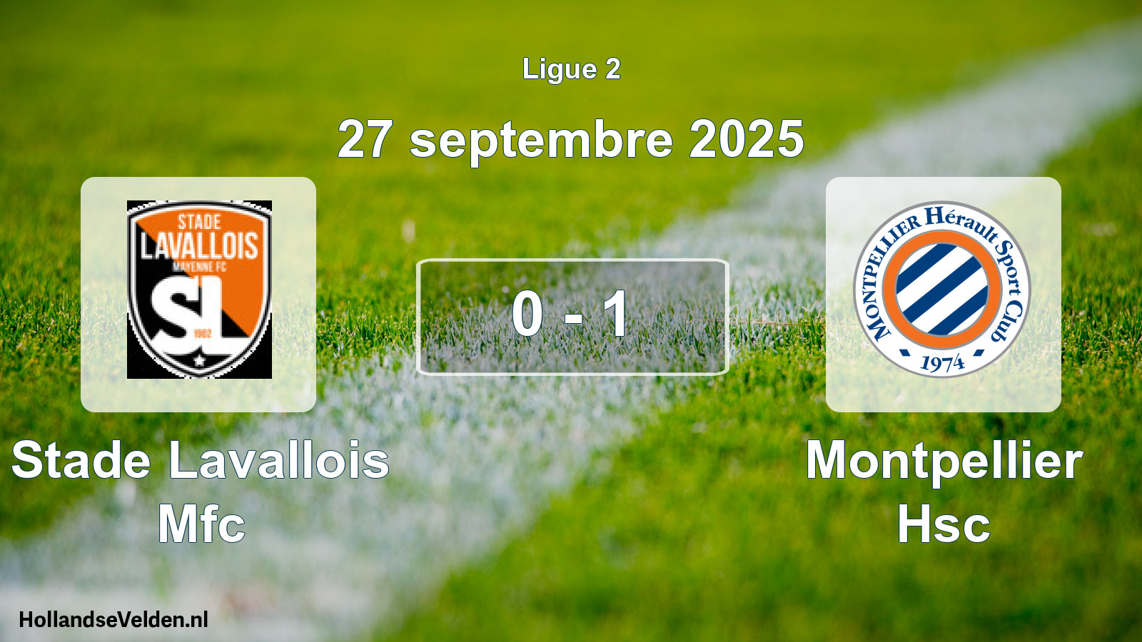 Gespeelde wedstrijd: Stade Lavallois Mfc - Montpellier Hsc 0 - 1 (27 september 2025)