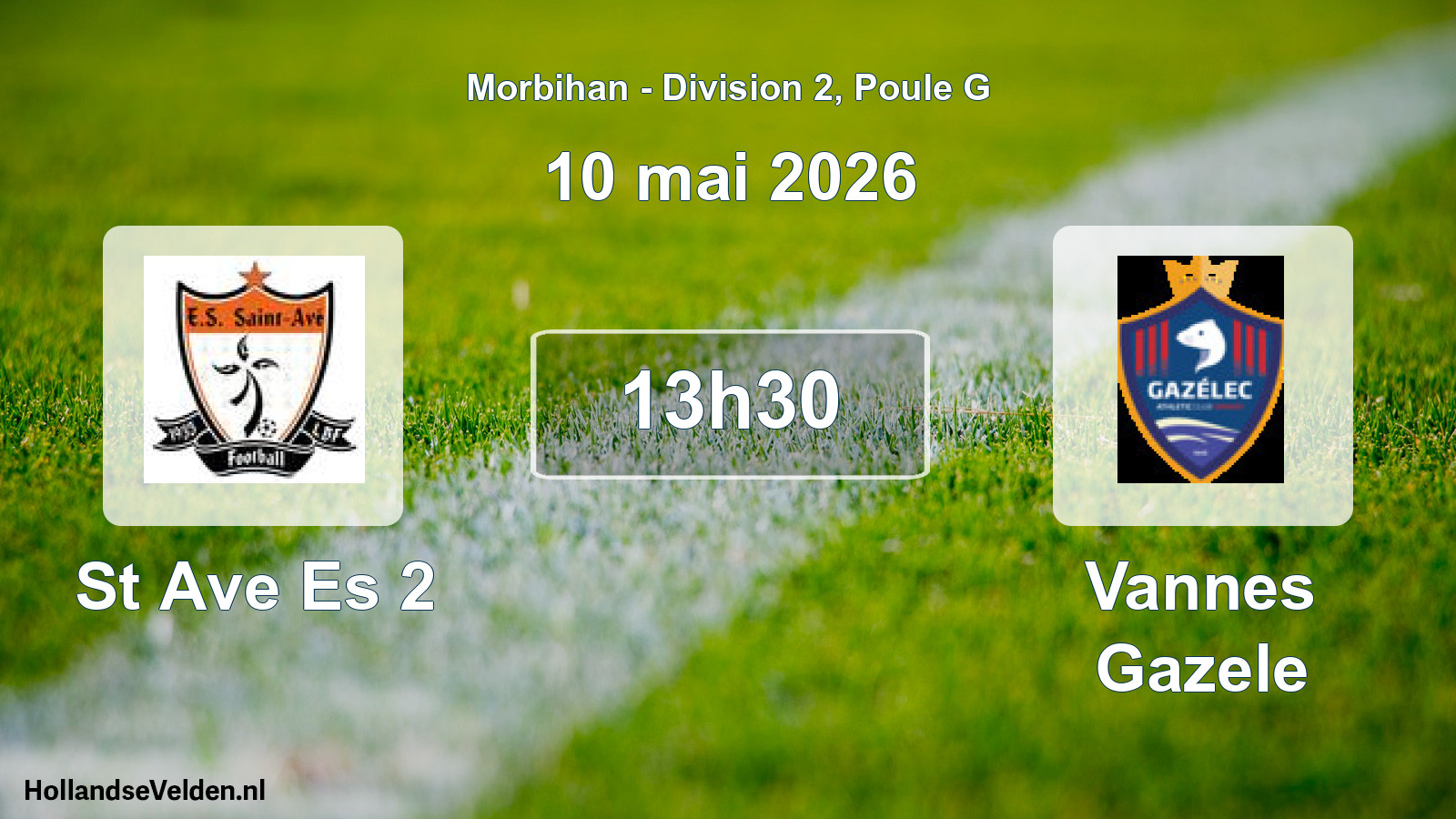 Geplande wedstrijd: St Ave Es 2 - Vannes Gazele (10 mei 2026)