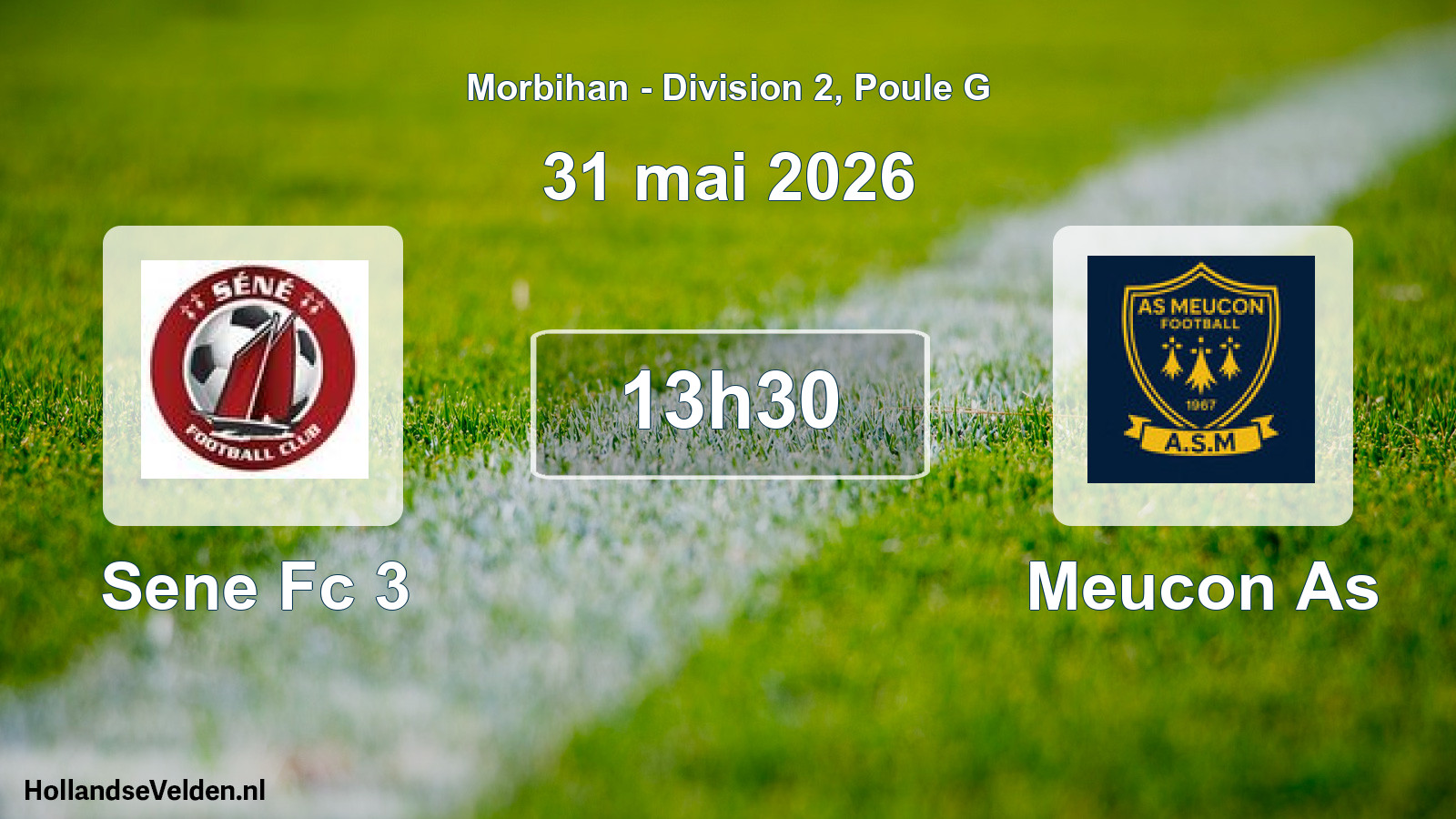 Geplande wedstrijd: Sene Fc 3 - Meucon As (31 mei 2026)