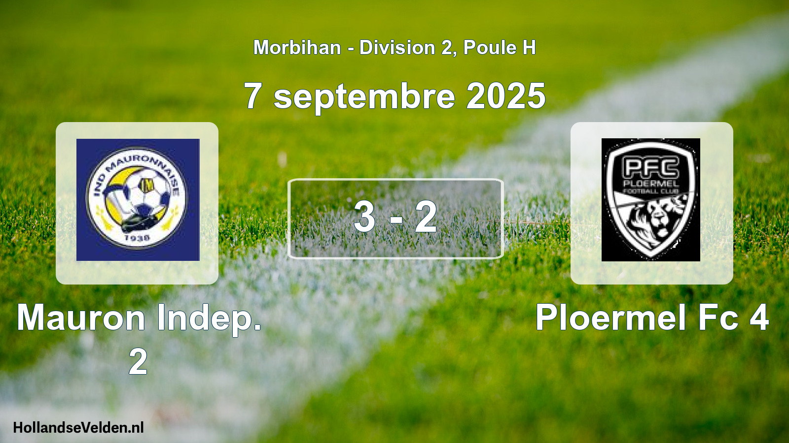 Gespeelde wedstrijd: Mauron Indep. 2 - Ploermel Fc 4 3 - 2 (7 september 2025)
