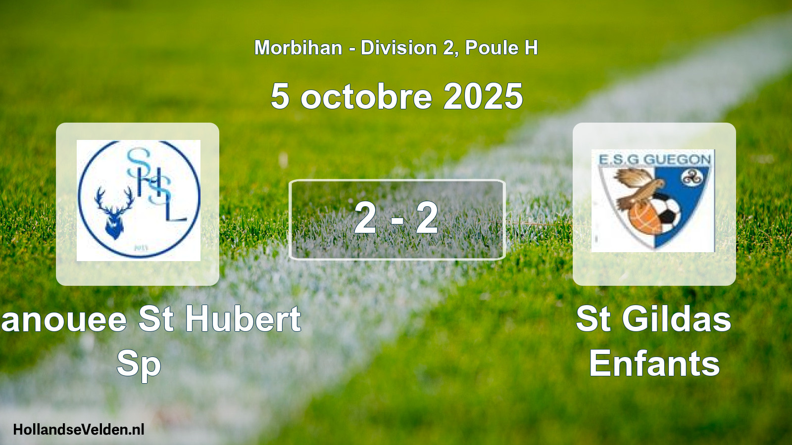 Gespeelde wedstrijd: Lanouee St Hubert Sp - St Gildas Enfants 2 - 2 (5 oktober 2025)