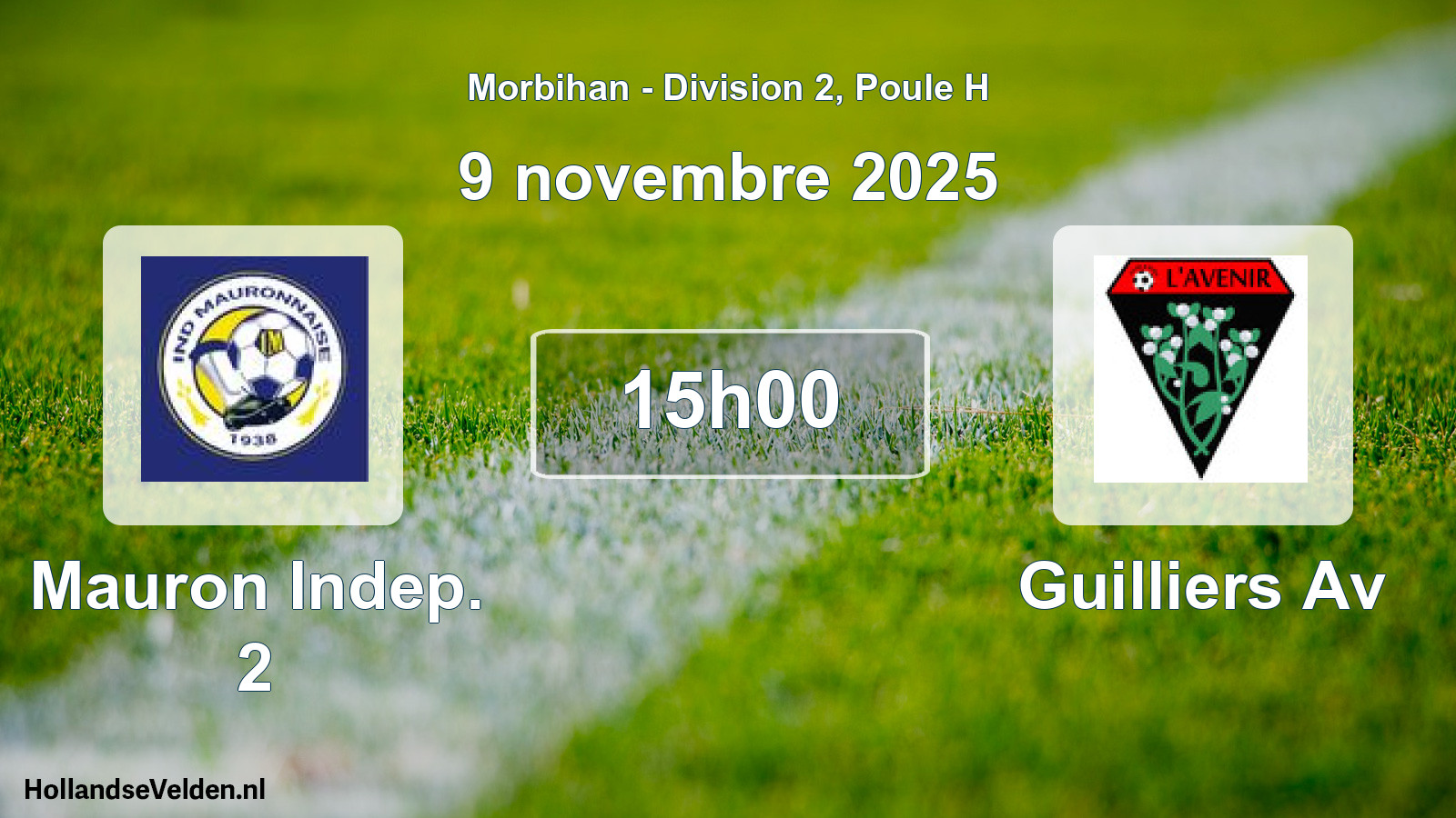 Geplande wedstrijd: Mauron Indep. 2 - Guilliers Av (9 novembre 2025)