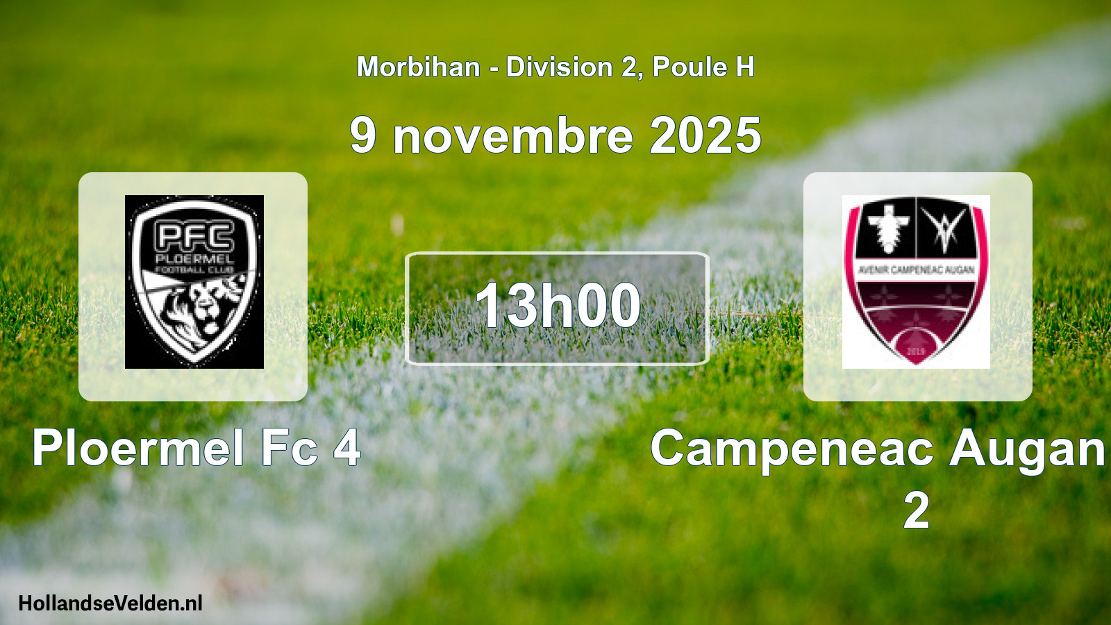 Geplande wedstrijd: Ploermel Fc 4 - Campeneac Augan Av 2 (9 novembre 2025)