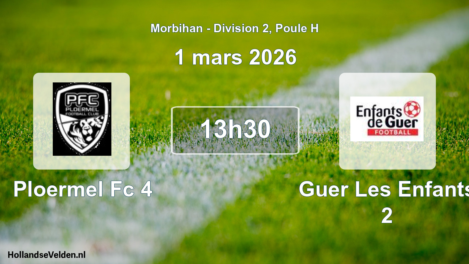 Scheduled Match: Ploermel Fc 4 - Guer Les Enfants 2 (1 March 2026)