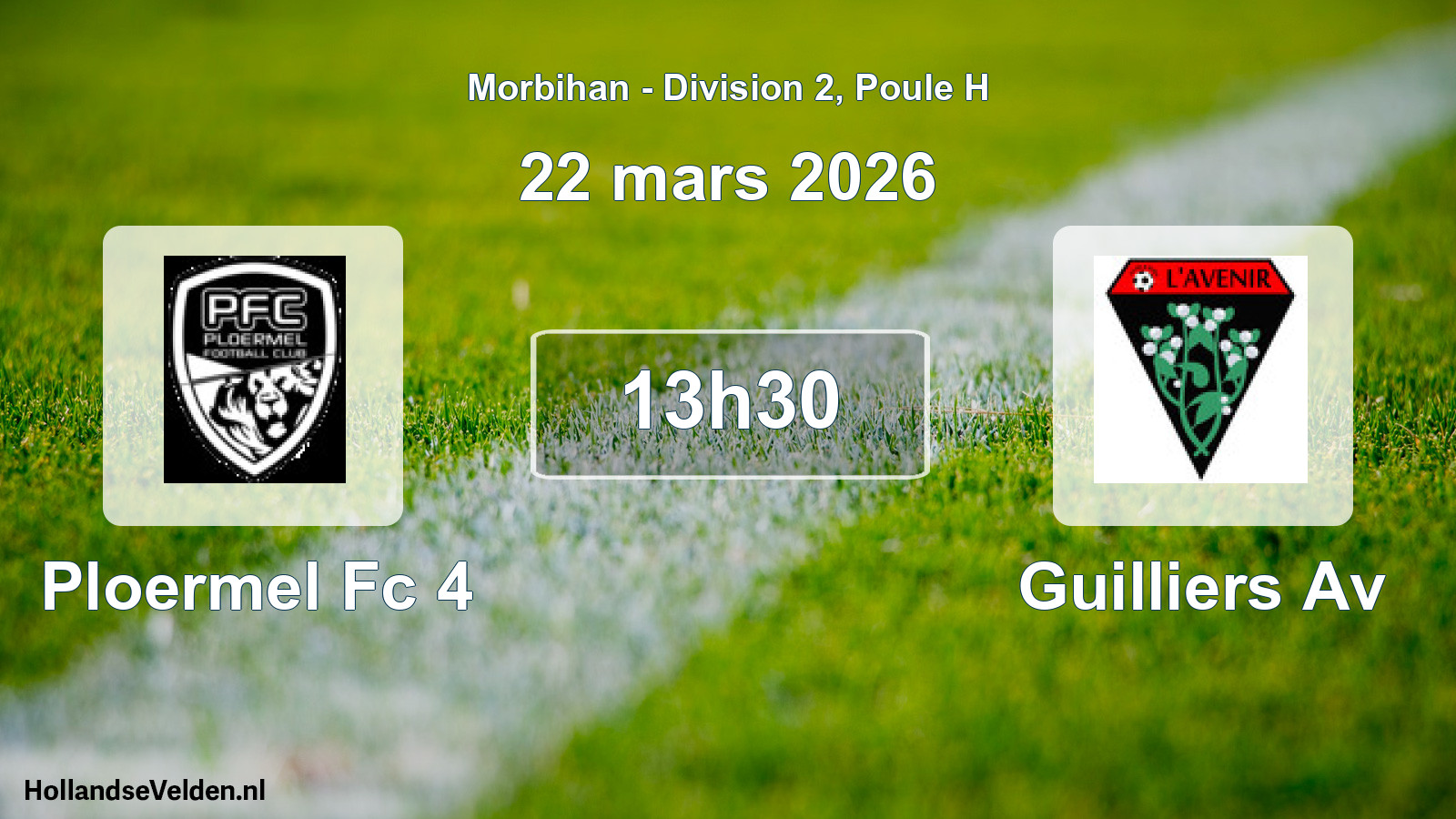 Geplande wedstrijd: Ploermel Fc 4 - Guilliers Av (22 mars 2026)