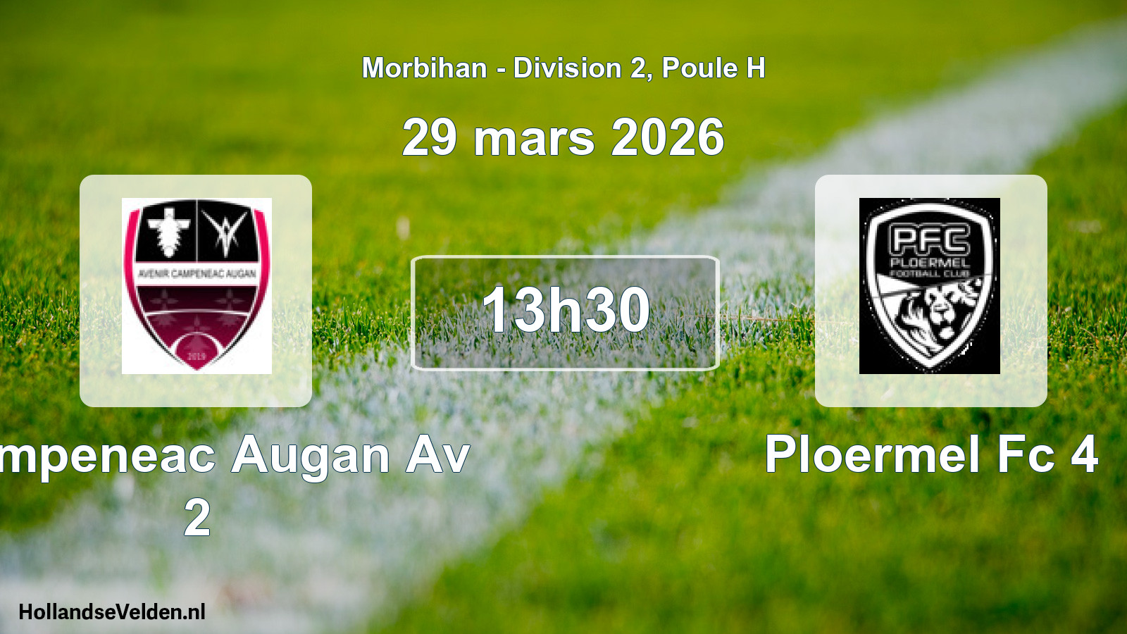 Scheduled Match: Campeneac Augan Av 2 - Ploermel Fc 4 (29 March 2026)