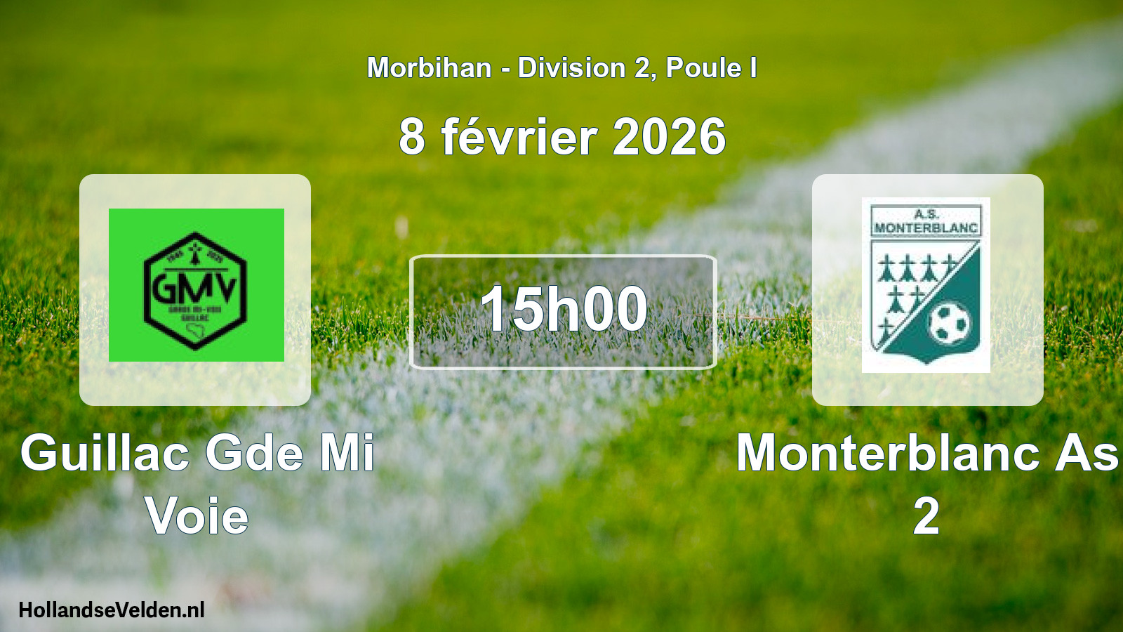 Geplande wedstrijd: Guillac Gde Mi Voie - Monterblanc As 2 (8 février 2026)